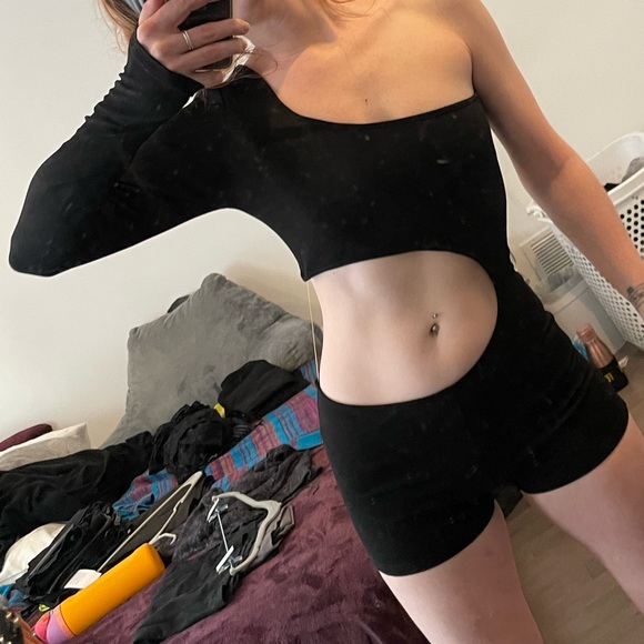 POSTERGIRL. DollsKill. One piece; cutout one sleeved bodysuit - Picture 5 of 8